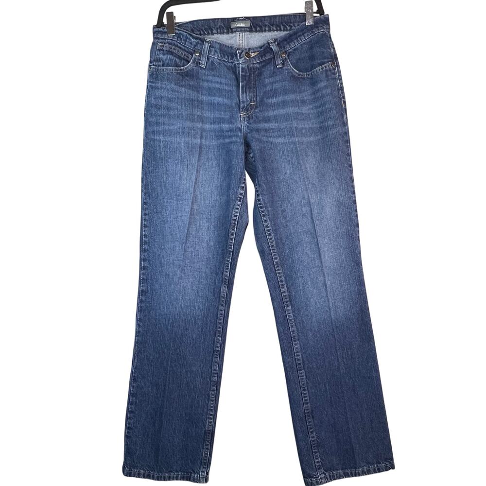 Cabelas size 6 straight loose fit denim blue jeans